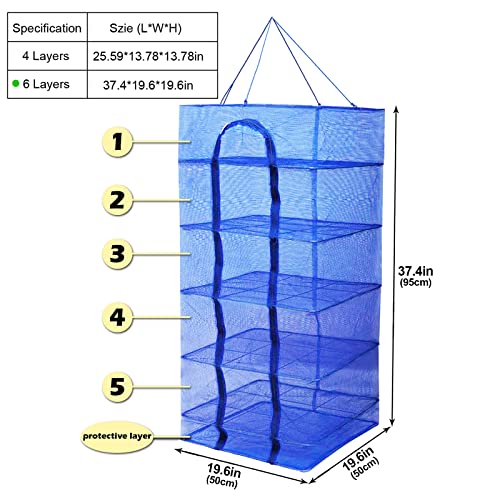 Drying Rack 6 Layers Folding Fish Mesh