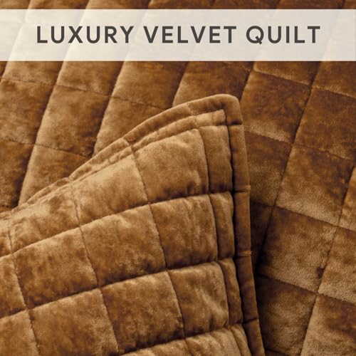 Channel Box Stitch Velvet Quilt Set