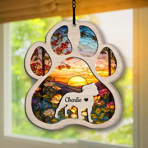 Personalized Staffordshire Bull Terrier Suncatcher Dog Memorial Gifts