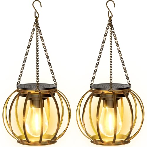 Solar Lanterns Outdoor Waterproof (2 Count)