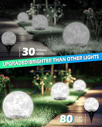 Garden Solar Ball Lights Outdoor Waterproof (2 Count)