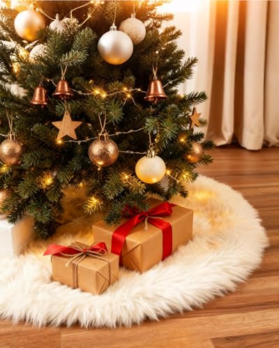 36 Inches Faux Fur Christmas Tree Skirt
