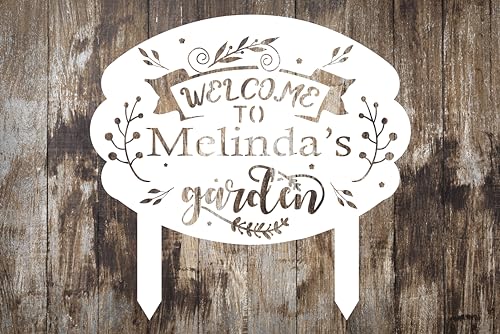 Personalized Metal Garden Sign with Stake