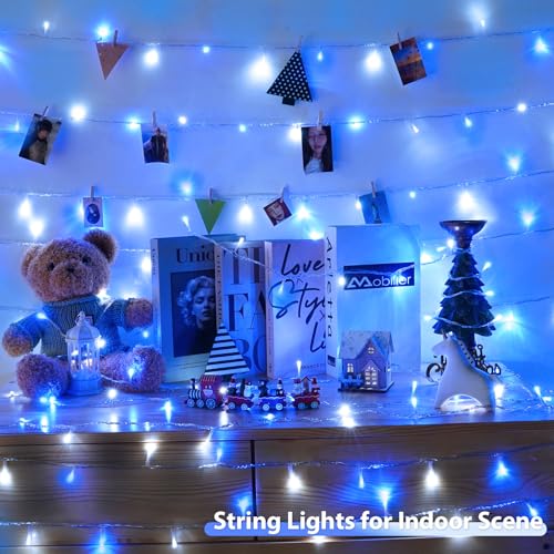 2 Pack 200 LED Battery Operated String Lights
