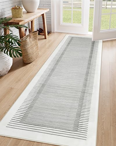 Washable Striped Runner Rug 2'6"x8' (20 Sq Ft)