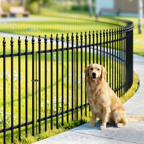 42" H x 12.5 Ft Metal Garden Fence with Gate (36 Sq Ft)