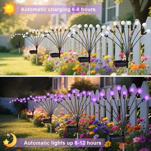 Solar Garden Lights Outdoor Waterproof (6 Count)