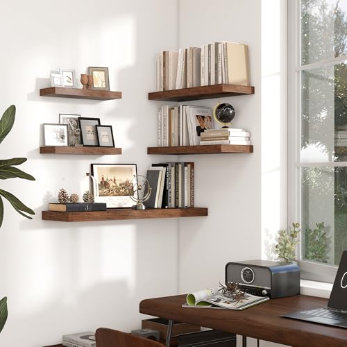 Floating Shelves 35.7" W x 10.3" D Brown Set of 1