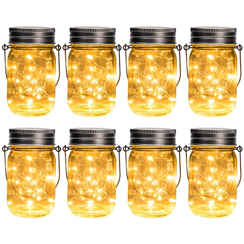 Solar Mason Jar Lights (8 Count)