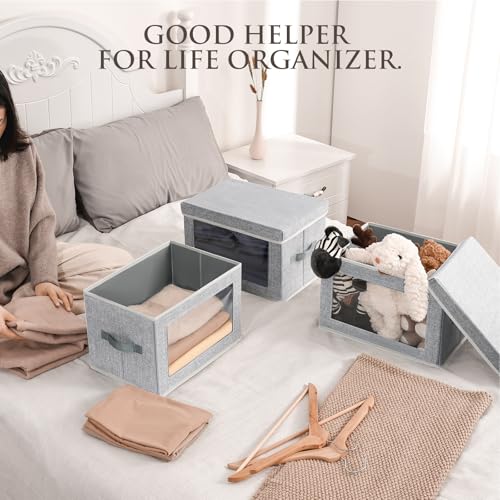 Storage Baskets with Lids (4 Count)