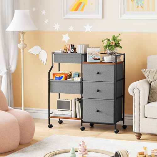 Baby Diaper Caddy Organizer Rolling Cart with Dividers and Drawers (211.6438 Ounce)