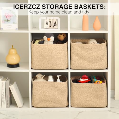Storage Baskets for Organizing & Shelves (4 Count)