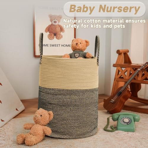 100L Cotton Rope Laundry Basket Hamper