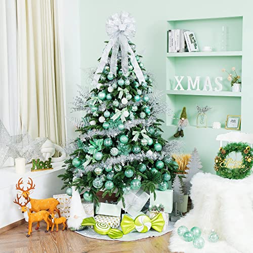 24ct Mint Green Christmas Ball Ornaments for Tree Decorations (24 Count)