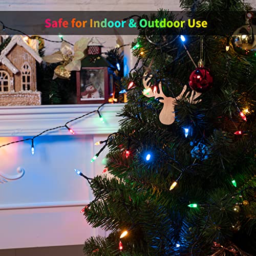 Battery Operated Christmas String Lights 2 Pack 18 Feet 50 LED Multicolor (2 Count)