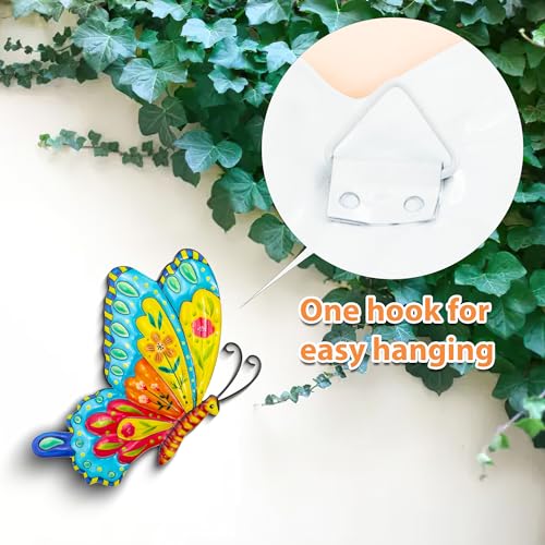 Metal Butterfly Wall Decorations Garden Decor Room Decor (3 Count)