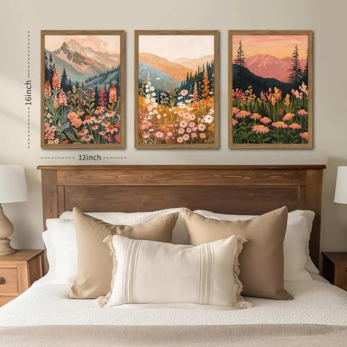 Boho Colorful Landscape Wall Art Set of 3 (3 Count)