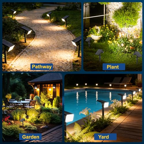 12 Pack Solar Spot Lights Outdoor Waterproof IP65 (12 Count)