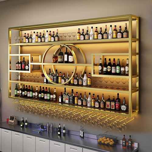94.5in Large Wall Mounted Wine Rack