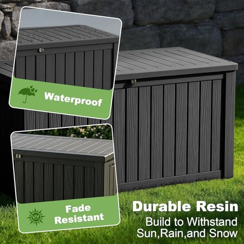 180 Gallon Deck Boxes Outdoor Waterproof