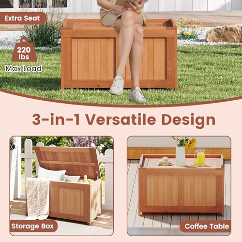 52 Gallon Wood Outdoor Storage Box