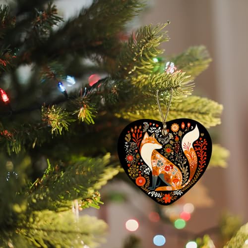 Fox Ornaments for Christmas Tree Aesthetic Christmas Ornaments
