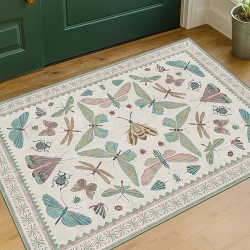 Washable Boho Bathroom Rug 2x3 (6 Sq Ft)