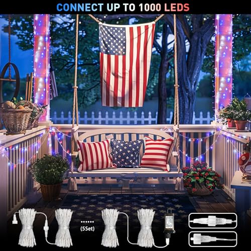 Red White and Blue Lights (66 Foot)