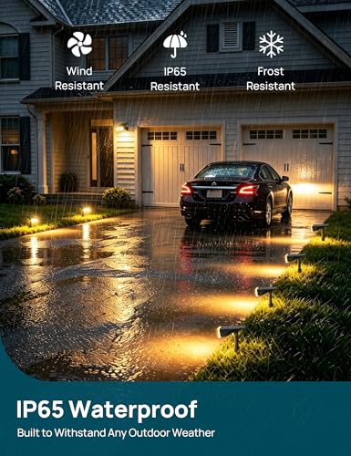 Solar Lights Outdoor Waterproof LED Spotlights Warm White 2 Pack (2 Count)