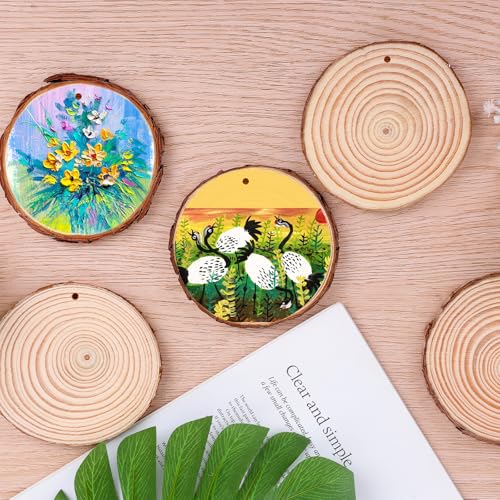 36 Pack Nature Wood Slices for Crafts (36 Count)