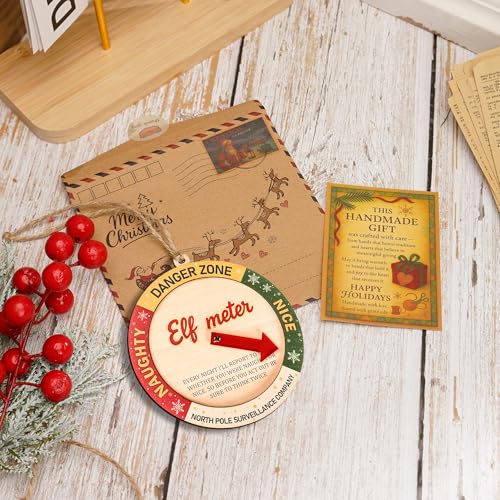 Funny Elf Accessories Naughty or Nice Elf Meter Christmas Ornament 2026