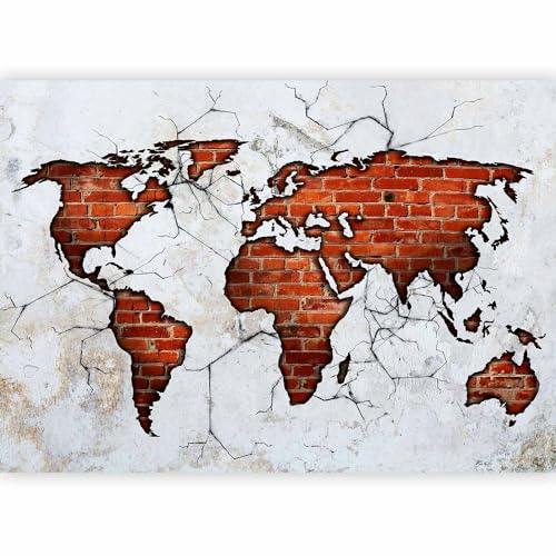 Wall Mural World Map 98x69 in (5 Count)