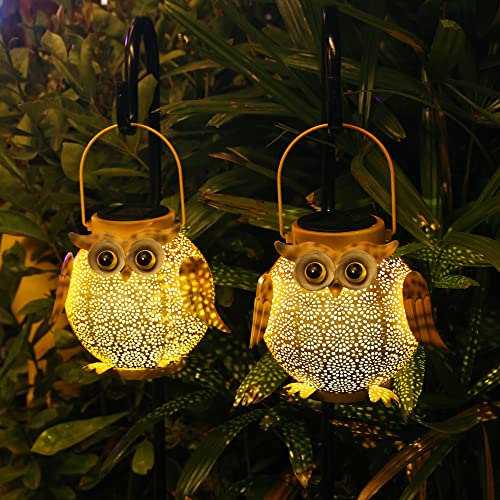 2 Pack Hanging Solar Lanterns