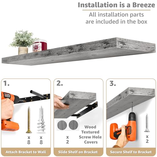 Floating Shelves for Wall Storage (3 Count)