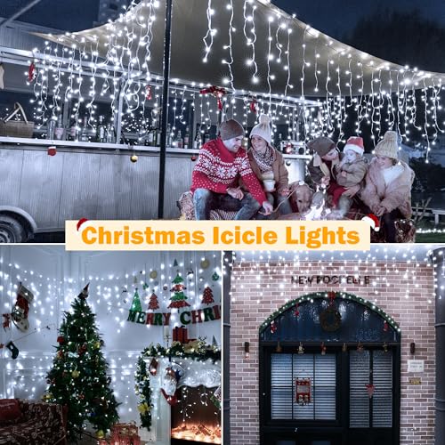 Icicle Lights for Outside 720LED 60FT (60 Foot)