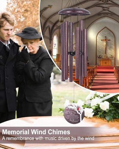 Personalized Cardinal Memorial Wind Chimes for Loss of Loved One Mom Dad