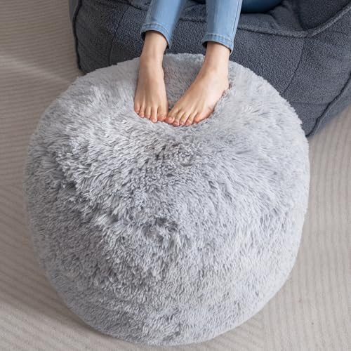 Round Stuffed Pouf Ottoman