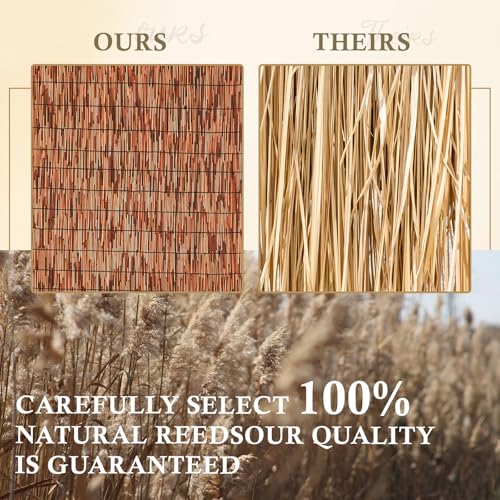 Brown 6FT X16.4FT Reed Fencing Roll Bamboo Privacy Fence Screen
