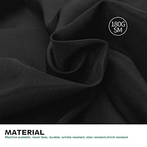 90x156 Inch Black Tablecloth for 8 Foot Rectangle Tables