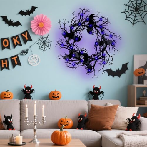 Halloween Black Branch Wreath