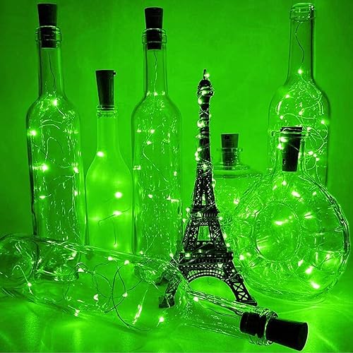4 Pack Fairy Lights Battery Operated Halloween String Lights Timer Green (4 Count)
