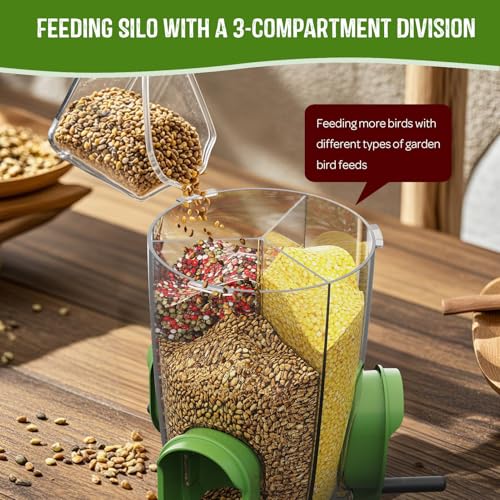 LONA Bird Feeder with 3 Compartments