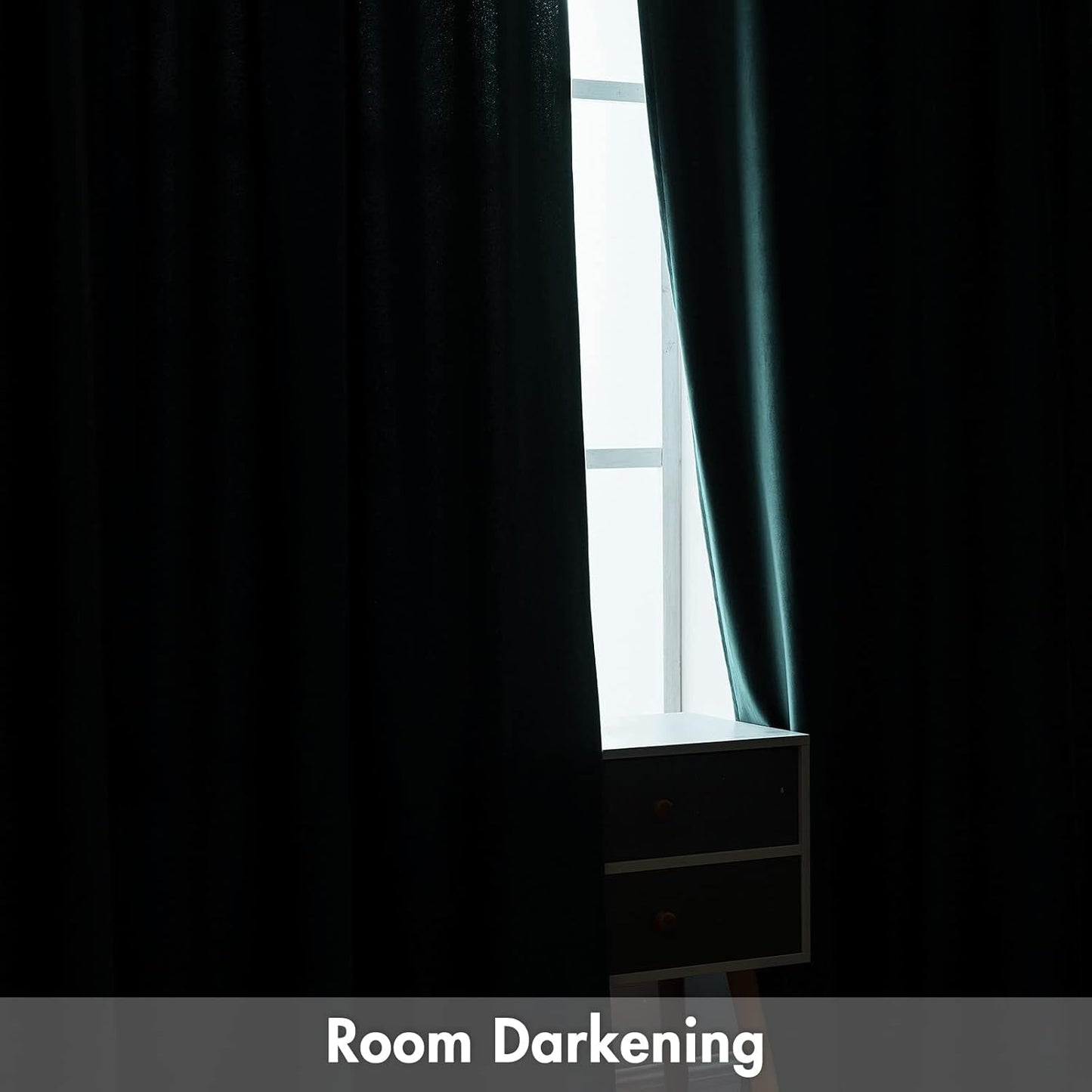 MIULEE Teal Velvet Curtains Thermal Insulated Blackout Curtain Drapes for Bedroom Living Room Darkening 108 Inches Long Curtains Panels Rod Pocket Set of 2