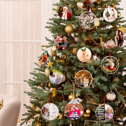 Custom Picture Christmas Ornaments Personalized Double