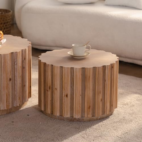 Nesting Round Coffee Table Set of 2 (2 Count)