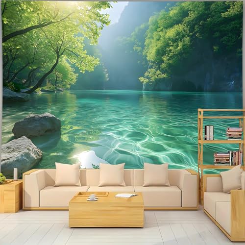 Nature Tapestry Forest Tree Sea Cave Wall Hanging