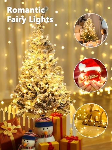 3 PK 78FT 240LED Fairy Lights Battery Operated with Timer Remote Warm White (3 Count)