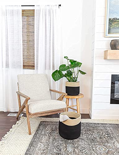 Woven Cotton Rope Plant Basket for 10