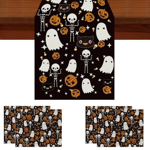 Halloween Table Runner and Placemats Set of 5