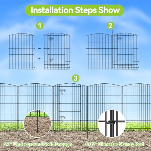 Decorative Garden Fence 6 Panels 13ft (39 Sq Ft)
